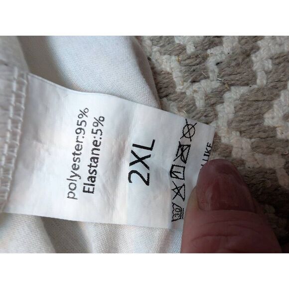 Long sleeved lace-up neckline tunic top 2X - Picture 4 of 4